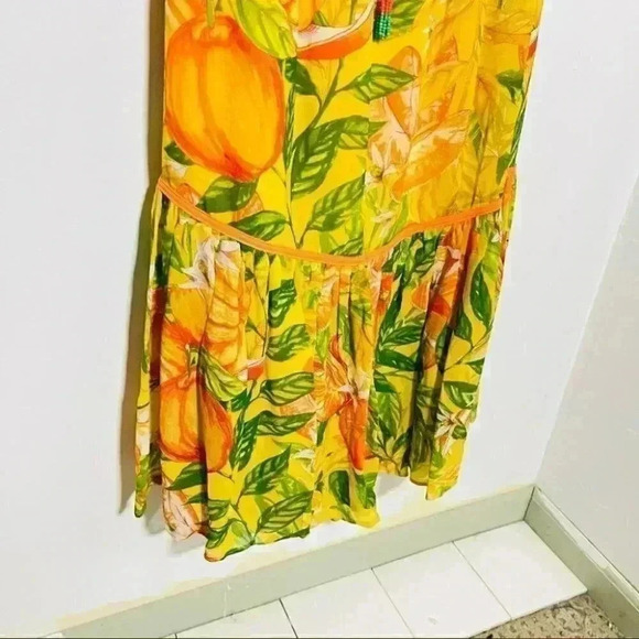 NWT FARM Rio Tangerines Off Shoulder Midi Dress - Picture 5 of 12